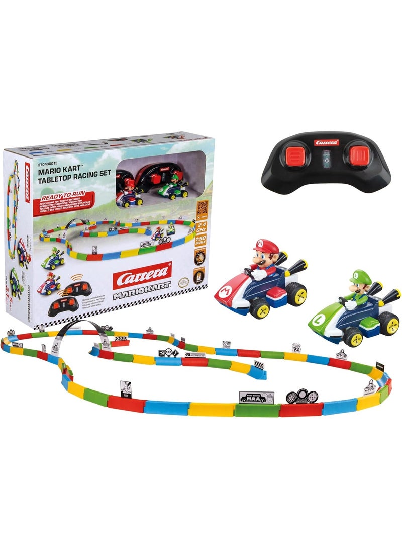 Carrera RC Vehicle Mario Kart Tabletop Racing Set | RC Karts by Mario & Luigi - 6.2 cm with 2.4 GHz Control, Track Elements & Decoration | Up to 5 km/h | For Children from 6 Years - Ready to Run - Image 1